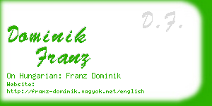 dominik franz business card